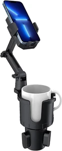 Car Cup Holder Expander+Phone Mount, Adjustable Large Cupholder Extender Extra E - Picture 1 of 7