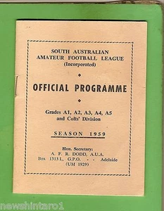 #D203. 1949  SOUTH  AUSTRALIAN  AMATEUR  FOOTBALL LEAGUE   PROGRAM - Picture 1 of 1