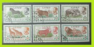 Ethiopia 1961 Ethiopian Fauna - Complet Series  6 Stamps - Original Gum - Used - Picture 1 of 2