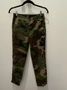 Polo Ralph Lauren Boys Green Camo Jogger Pants Size 14 Elastic Waist Hunting - Picture 1 of 10