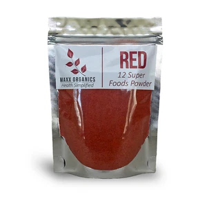 MAXX Organics RED 12 SUPER FOOD POWDER 30 Day Compare Organifi Juice Drink Mix - Picture 1 of 6