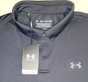 NEW UNDER ARMOUR, MENS SIZE XXL, UA PERFORMANCE BLOCKED POLO w/UPF40 MSRP $55.00 - Picture 1 of 24