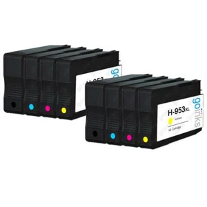 8 Ink Cartridges (Set) for HP Officejet Pro 7740, 8710, 8718, 8728 - Picture 1 of 1