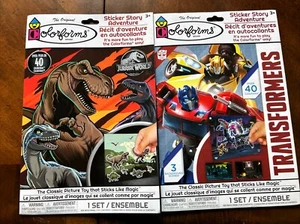 Colorforms Transformers Adventure Playset - Jurassic World Sticker Story - Picture 1 of 15