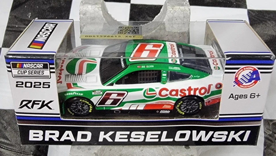 Brad Keselowski #6 CASTROL Con Foil 2025 Mustang 1:64 CX62565CASBW - Immagine 1 di 4