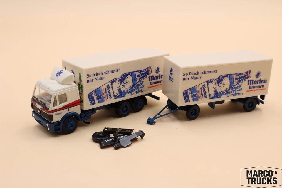 Herpa MB SK 88 2433 beverage box truck trailer “Marien Brunnen” /H24981 - Image 1 of 1