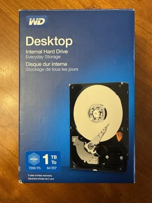 Western Digital Blue 7200RPM 3.5" 6GB/s SATA 64MB Cache 1TB Internal Hard Drive - Image 1 of 4