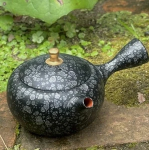 Tokoname Pottery Japanese Teapot Shudei Black Matte Tenmoku Kyusu 230ml Japan - Picture 1 of 10