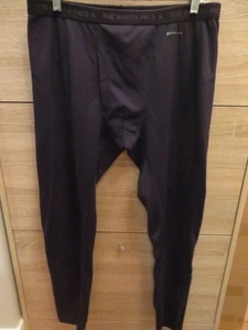 North Face Mens Sz L Flashdry Warm Base Layer Thermal Pants Black Long Johns Ski - Picture 1 of 11
