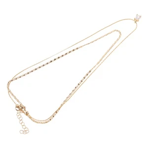  Kette Damen Zirkonia Halskette Mit Vintage-Anhänger Kostümschmuck Für Frauen - Picture 1 of 20