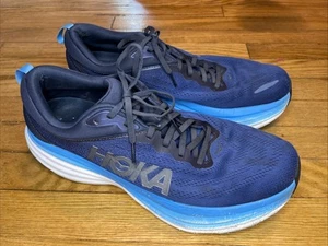 Hoka One One Bondi 8 Mens 14D Blue Athletic Gym Running, Distressed Flaws - Picture 1 of 16