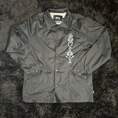 Stussy Windbreaker Jacket Black  Size Small Deck Of Cards Logo - Image 1 of 4