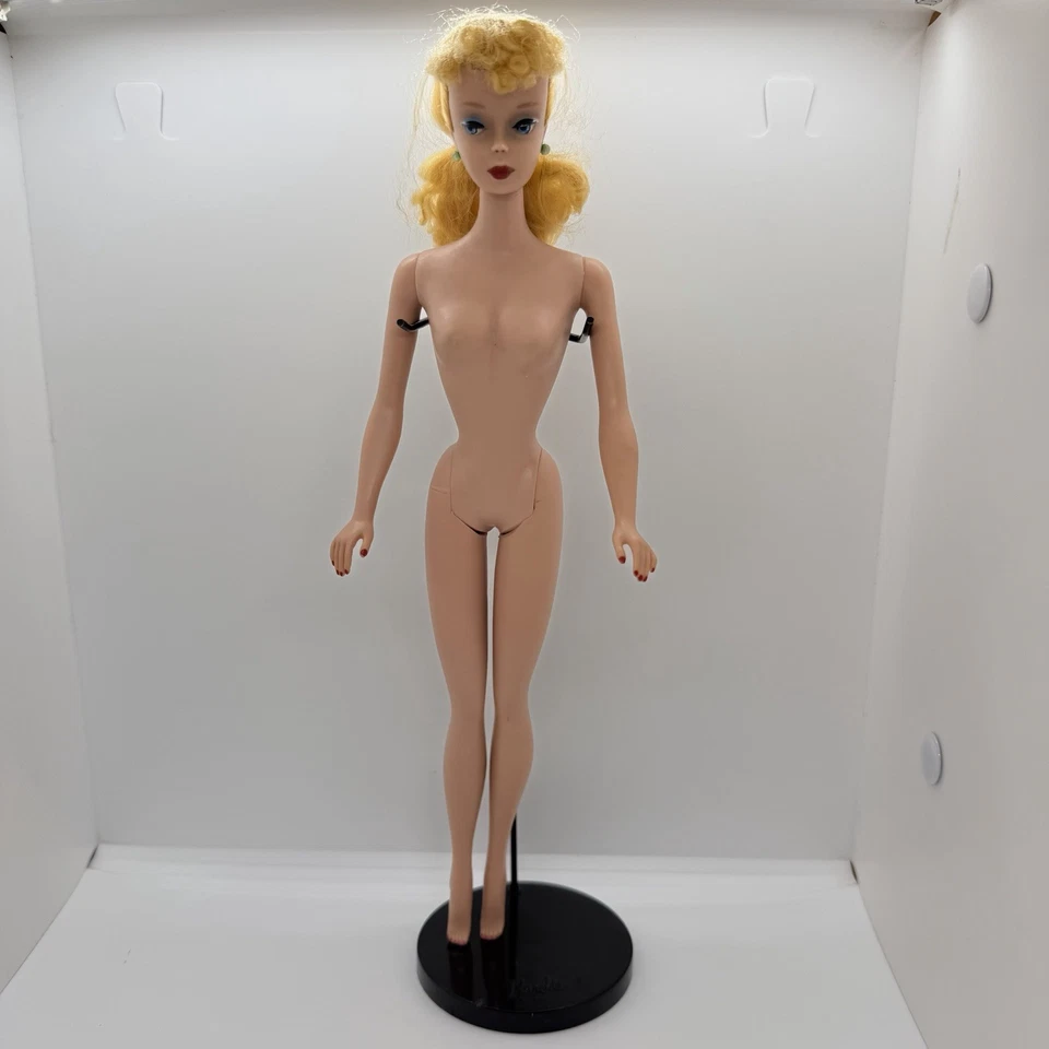 Vintage 1960 #3 Ponytail Barbie Japan Mark w/ Stand & Box – Read - Image 1 of 4