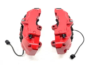 2004–2010 PORSCHE CAYENNE 18Z BREMBO 6 PISTON FRONT BRAKE CALIPERS RED - Bild 1 von 16