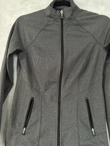 Damen Tek Gear Shapewear Zip Jacke grau mit Mesh-Einsätzen Gr. S - Bild 1 von 8