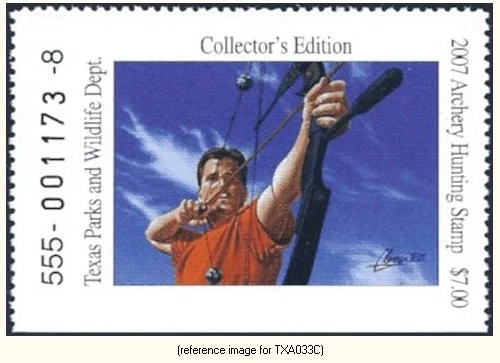 D2K Texas Archery Stamp 2007 ($7.00) - Image 1 of 1