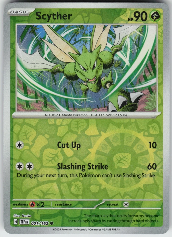 PO-01 Reverse Holo Scyther 001/162 Common SV05: Temporal Forces - Image 1 of 1