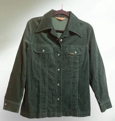 Vintage Rare Lady Lee Green  Corduroy  Jacket Women’s 13/14 Fall  Warm Style - Image 1 of 4