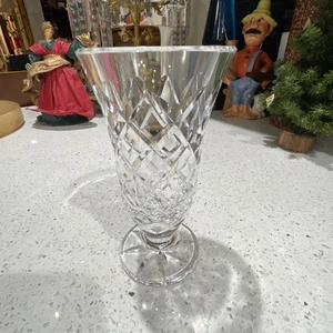 Waterford Crystal Kinsale Vase Cut Diamond Pattern Footed 7" Tall Discontinued - Picture 1 of 7