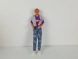 Vintage 1989 Ken Cool Jeans Denim Outfit Vest White Sneakers Doll Hasbro *READ* - Picture 1 of 16