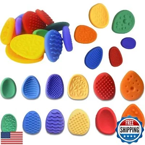 36PCS Random Color Fidget Toys Sensory Stone for Kids,Textured Soft Worry Sto - Picture 1 of 5