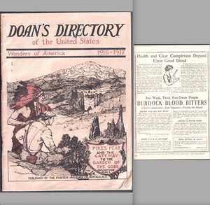 Colorado Springs Indian Garden of Gods Pikes Peak Doans Medicine Bitters Ad Book