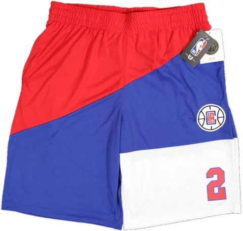 NBA Los Angeles Clippers Shorts- L- NEW-Kawhi Leonard #2-long length USA stripes Cover