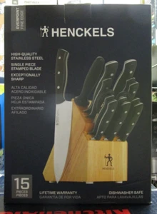 Henckels EVERPOINT Fine Edge 15pc Knife Block Set #1022816 BRAND NEW - Picture 1 of 2