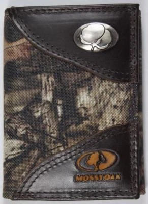 ZEP PRO Cotton MOSSY OAK Camo Trifold Wallet TIN GIFT BOX - Image 1 of 4