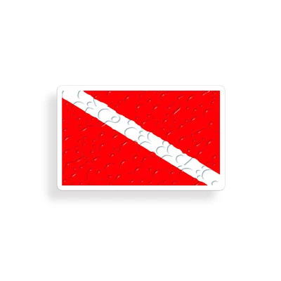 Scuba Sticker Diver Down Dive Flag Water Drop Tank Cup Car Window Bumper Decal