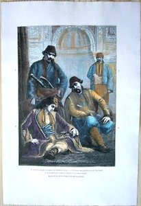 Impresión Reclus 1875 Habitantes musulmanes de Edirne (Turquía) y Prizren (Kosovo) - Imagen 1 de 1