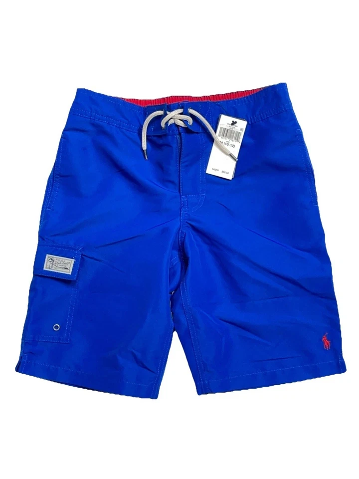 Bermuda de natação ou shorts de prancha Polo Ralph Lauren masculina, forrada de malha; Tamanhos 5-12, nova com etiquetas - Imagem 1 de 1