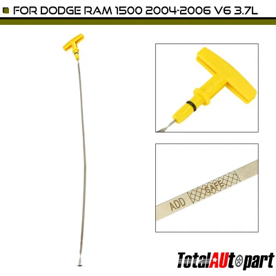 Varilla de medición de aceite de motor amarilla para camioneta Dodge Ram 1500 2004-2006 V6 3,7 L VIN: K Foto 1 de 4