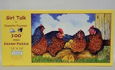 "Girl Talk" by Jeanette Fournier 300 Pc. Puzzle~16" × 26" Eco Friendly~ Chickens
