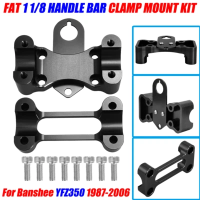 ATV Fat 1 1/8 Handle Bar Clamp Mount Aluminum For Yamaha Banshee YFZ350 1987-06 - Image 1 of 4