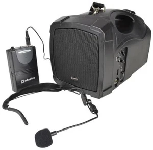 25W Portable PA System USB/FM/BT with Neckband Mic, 952.412UK H25B - Picture 1 of 5