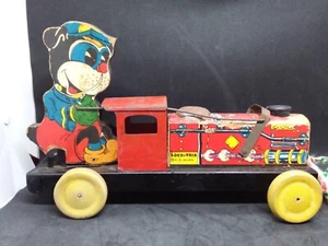 Vintage 1930's Gong Bell LOCO TRIX Pull Toy - Picture 1 of 19