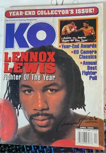 Lennox Lewis Autograph "Fighter of the Year" KO Magazine collector issue JSA - Picture 1 of 2