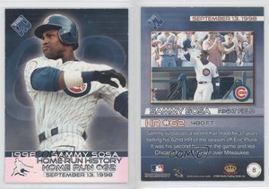 1999 Pacific Private Stock Home Run History Sammy Sosa #8