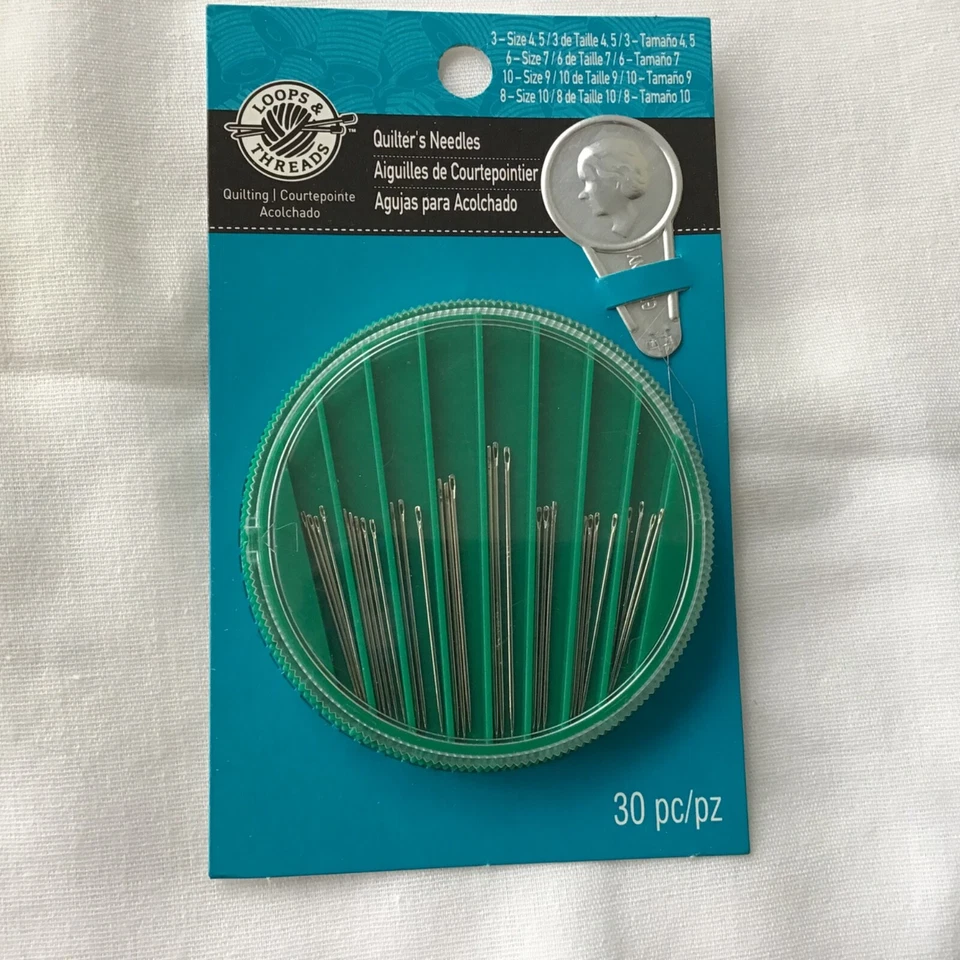 Pack Multi Tamaño 30 Agujas Acolchadoras Coser a Mano Acolchado Tamaño 4/5/7/9/10 + Enhebrador Foto 1 de 1