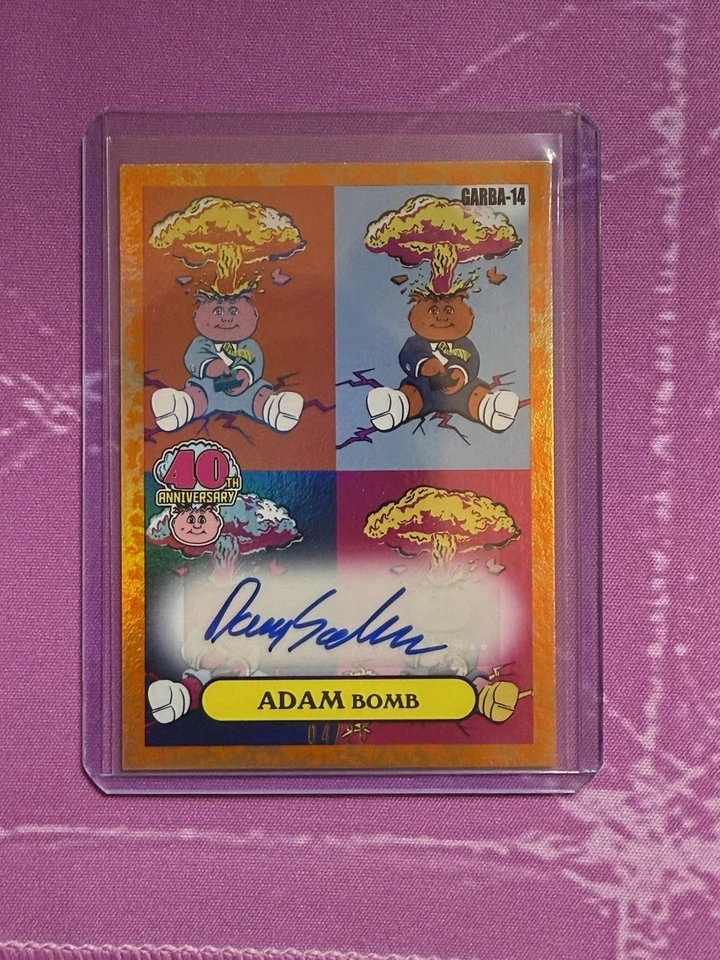 2025 TOPPS GPK 40th Adam Bomb Garbahj Auto Danny Schlitzart /25 Warhol GARBA-14 - Image 1 of 1