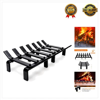 Rejilla de soporte de leña resistente de 17" con diseño de circulación de aire - Fácil montaje hágalo usted mismo Foto 1 de 4