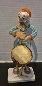 De colección MCM Boho Beatnik Niña Estatua de Alambre Tocando Tambores Hecha en Japón ¡Raro hallazgo! - Imagen 1 de 7