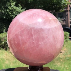 10.09LB Natural Pink Quartz Sphere Crystal Ball Energy Mineral Specimen Healing - Picture 1 of 17