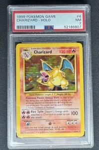1999 POKEMON BASE SET UNLIMITED #4 CHARIZARD-HOLO PSA 7 - Picture 1 of 2