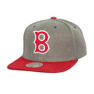 Men's Mitchell & Ness Gray Boston Red Sox Cooperstown Collection Basic Flip - Picture 1 of 2