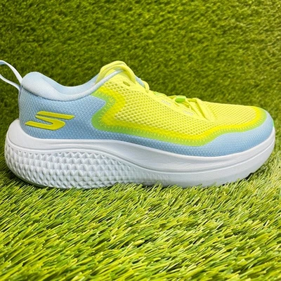 Skechers Go Run Supersonic Max 女式 7 码黄色蓝色运动鞋 — 第 1/4 张图片