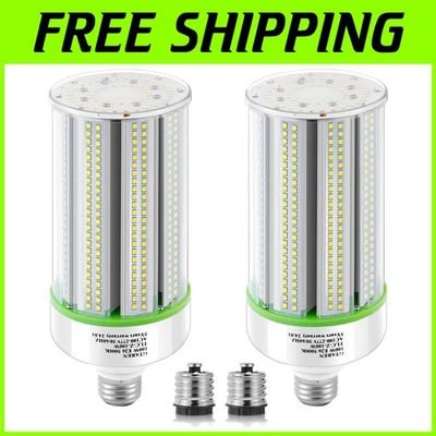 Long-Lasting 100W LED Corn Bulbs, 5000K Light, E26/E39 Base - Image 1 of 4