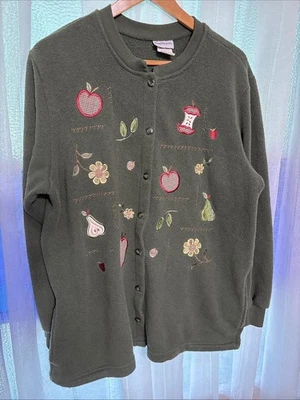 Bonworth женщин L хлопок смесь кардиган осени кнопка учитель - Изображение 1 из 4