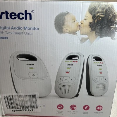 VTech DM112-2 BU Audio Baby Monitor with 1 Parent Unt.& 3 Power Cords TESTED 全新带盒 — 第 1/4 张图片